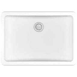 Q-309 Quartz Seamless Undermount Single Bowl Bathroom Vanity Sink, 20" x 14" x 5-3/4", White