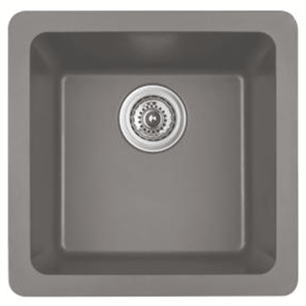 Q-315 Quartz Under Mount Single Bowl Bar/Prep Sink, 16-5/8" x 16-5/8" x 8", Concrete