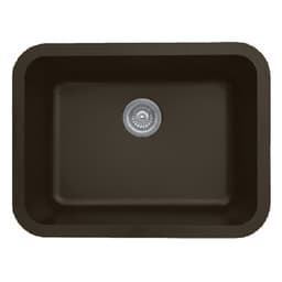 Q-320 Quartz Undermount Single Bowl Kitchen Sink, 24-1/4" x 18-1/4" x 8-1/2", Brown