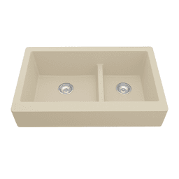 Karran QAR-760-BI 34" Quartz Retrofit Farmhouse Kitchen Sink in Bisque