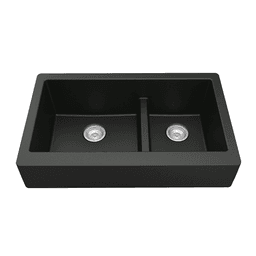 Karran QAR-760-BL 34" Modern Black Quartz Retrofit Farmhouse Kitchen Sink
