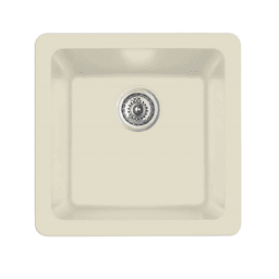 QAR-690 Quartz Undermount Single Bowl Bar/Prep Sink, 16-5/8" x 16-5/8" x 8-1/4", Bisque
