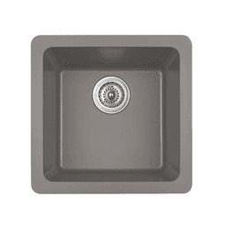 QAR-690 Quartz Undermount Single Bowl Bar/Prep Sink, 16-5/8" x 16-5/8" x 8-1/4", Concrete
