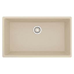 QU-812 Quartz Undermount Large Single Bowl Kitchen Sink, 32-1/4" x 19-1/4" x 9", Bisque