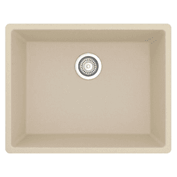 QU-820 Quartz Undermount Single Bowl Kitchen Sink, 24-3/8" x 19-1/8" x 9", Bisque