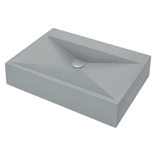 Sternhagen Vessel Mount Single Bowl Bathroom Sink, 24-1/4" x 17-1/2" x 5-1/8", Gray