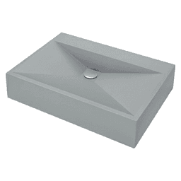 Sternhagen Vessel Mount Single Bowl Bathroom Sink, 24-1/4" x 17-1/2" x 5-1/8", Gray