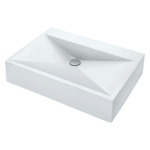 Sternhagen Vessel Mount Single Bowl Bathroom Sink, 24-1/4" x 17-1/2" x 5-1/8", White