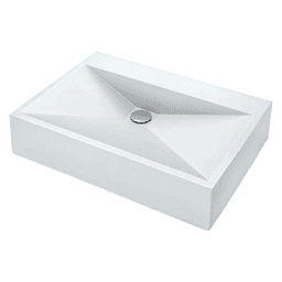Sternhagen Vessel Mount Single Bowl Bathroom Sink, 24-1/4" x 17-1/2" x 5-1/8", White