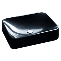 Sternhagen Vessel Mount Single bowl Bathroom Sink, 21-1/2" x 16-3/8" x 5-1/8", Black