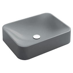 Sternhagen Vessel Mount Single bowl Bathroom Sink, 21-1/2" x 16-3/8" x 5-1/8", Gray