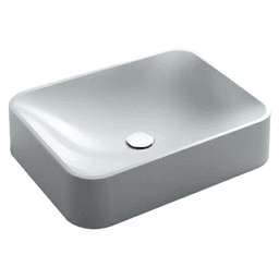 Sternhagen Vessel Mount Single bowl Bathroom Sink, 21-1/2" x 16-3/8" x 5-1/8", White