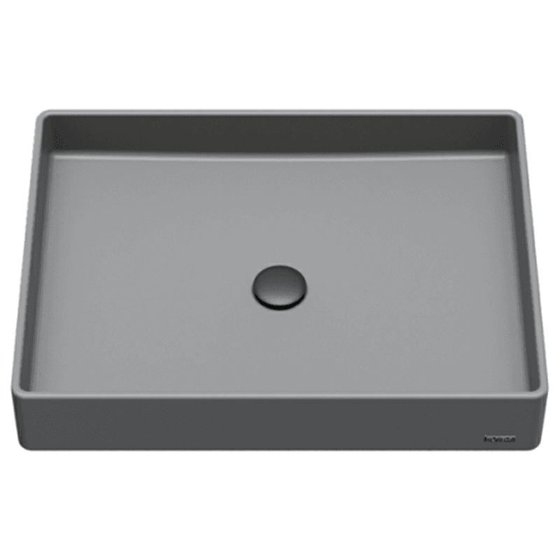Sternhagen Quartz Rectangular Bathroom Vessel Sink, 23-5/8" x 17-3/4" x 4", Gray