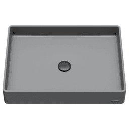 Sternhagen Quartz Rectangular Bathroom Vessel Sink, 23-5/8" x 17-3/4" x 4", Gray