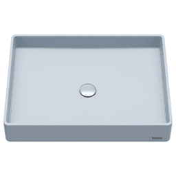 Sternhagen Quartz Rectangular Bathroom Vessel Sink, 23-5/8" x 17-3/4" x 4", Ice Blue