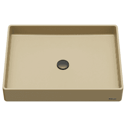 Sternhagen Quartz Rectangular Bathroom Vessel Sink, 23-5/8" x 17-3/4" x 4", Pale Gold