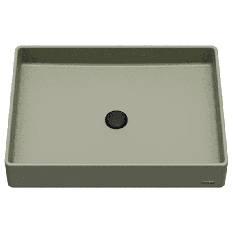 Sternhagen Quartz Rectangular Bathroom Vessel Sink, 23-5/8" x 17-3/4" x 4", Sage Green