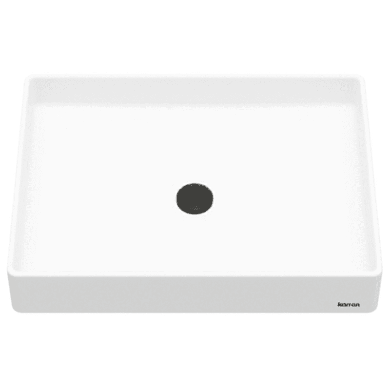 Sternhagen Quartz Rectangular Bathroom Vessel Sink, 23-5/8" x 17-3/4" x 4", White