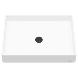 Sternhagen Quartz Rectangular Bathroom Vessel Sink, 23-5/8" x 17-3/4" x 4", White