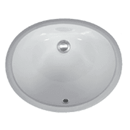 Undermount Single Bowl Vanity Sink, 17" x 14" x 6", White