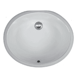 Vitreous China Undermount Single Bowl Vanity Sink, 19-1/4" x 15-3/4" x 6-1/4", White