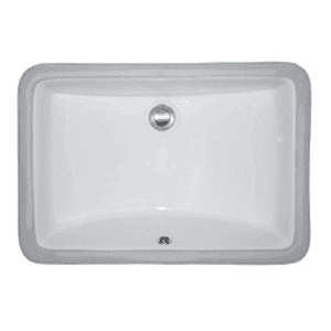 Vitreous China Undermount Single Bowl Vanity Sink, 21" x 15" x 6-1/4", White