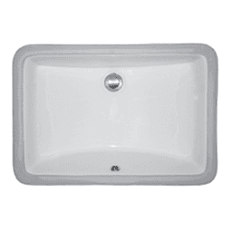 Vitreous China Undermount Single Bowl Vanity Sink, 21" x 15" x 6-1/4", Black