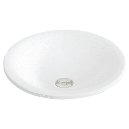 Valera Top Mount Vitreous China Single Bowl Bathroom Vessel Sink, 17-3/4" x 17-3/4" x 3-1/2", White