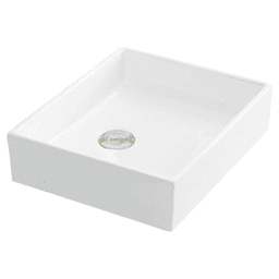 Valera Above-Counter Vitreous China Single Bowl Bathroom Vessel Sink, 15-1/2" x 13" x 3-1/4", White