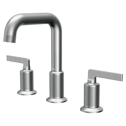Gillingham Double-Handle Three Hole Widespread Basin Bathroom Faucet, Stainless Steel
