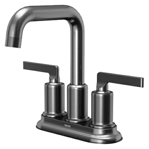 Gillingham Double-Handle Two Hole Centerset Basin Bathroom Faucet, Gunmetal Gray