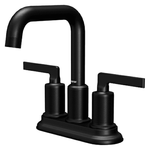 Gillingham Double-Handle Two Hole Centerset Basin Bathroom Faucet, Matte Black