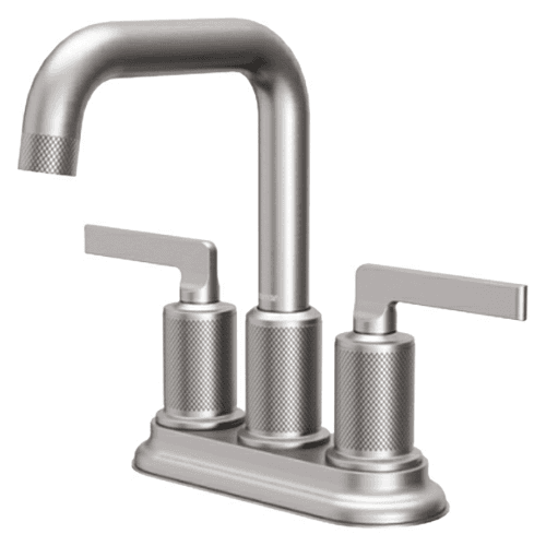 Gillingham Double-Handle Two Hole Centerset Basin Bathroom Faucet, Stainless Steel