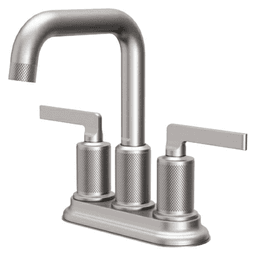 Gillingham Double-Handle Two Hole Centerset Basin Bathroom Faucet, Stainless Steel