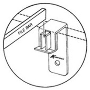 Pendaflex 5/8" Top Fastening Bracket, Zinc