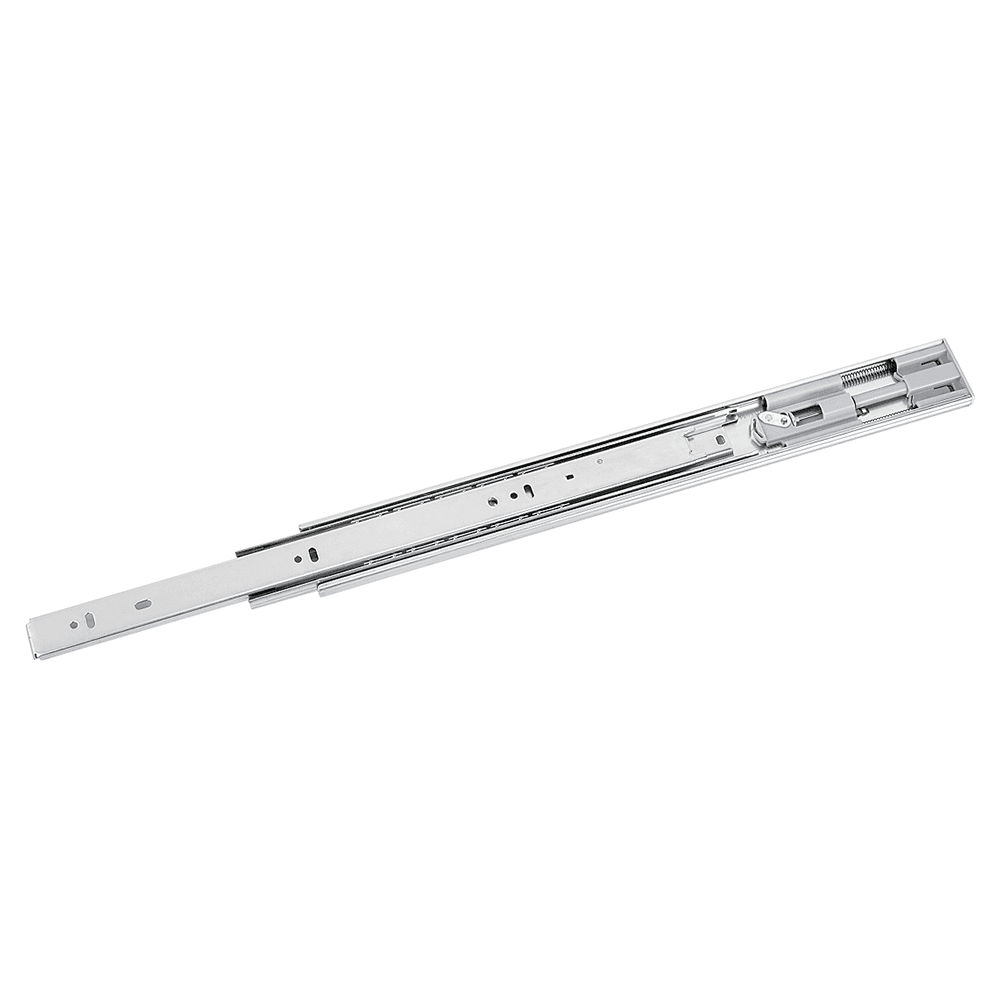 King Slide 3M52 Drawer Slide with 100lb Capacity, Full Extension, Side-Mount, Soft-Closing, Clear Zinc, 16