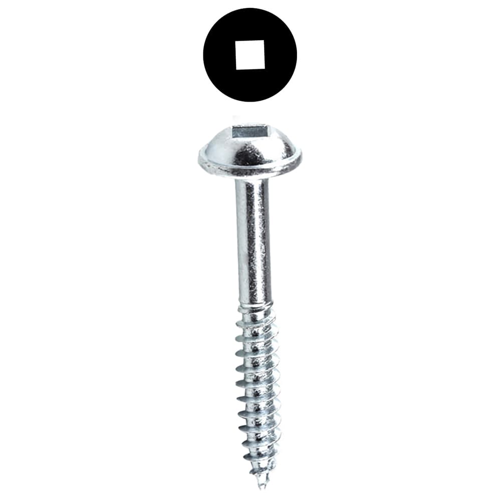 #7 x 1-1/4" Maxi-Loc Head Face Frame/Pocket-Hole Screw, Square Drive Fine Thread and Type 17 Auger Point, Zinc, Box of 5 Thousand by Kreg
