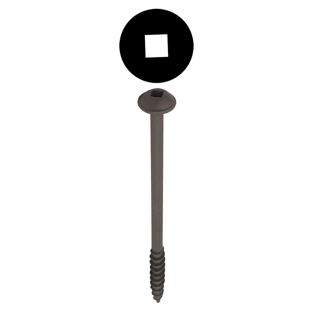 #6 x 1-1/4" Modified Pan Head Face Frame/Pocket-Hole Screw, Square Drive Fine Thread and Type 17 Auger Point, Zinc, Box of 5 Hundred by Kreg