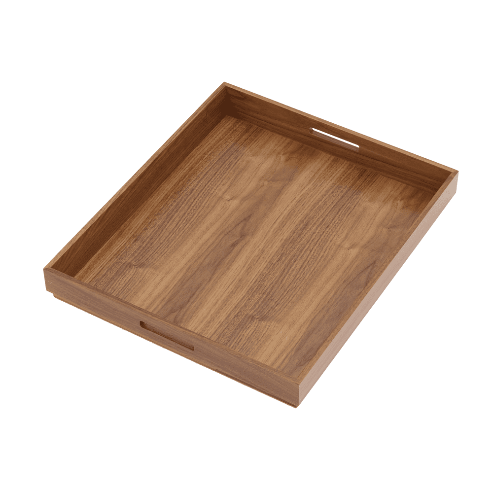 21-5/8" StraightLine Tray with Grip Holes, Walnut