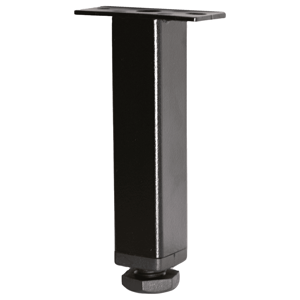 Youk 4" Steel Adjustable Foot, Jet Black
