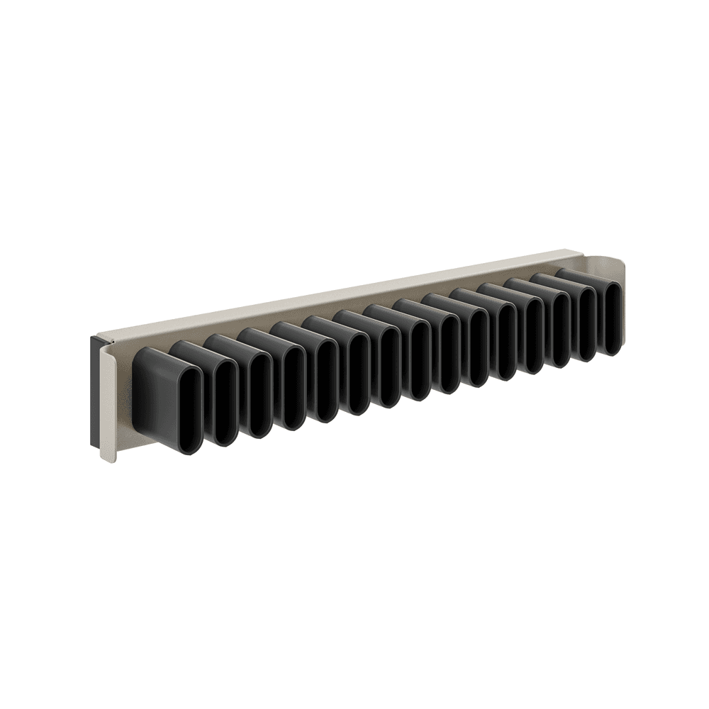 2-41/64" CONERO Static Closet Belt/Tie Rack, Powder Gold