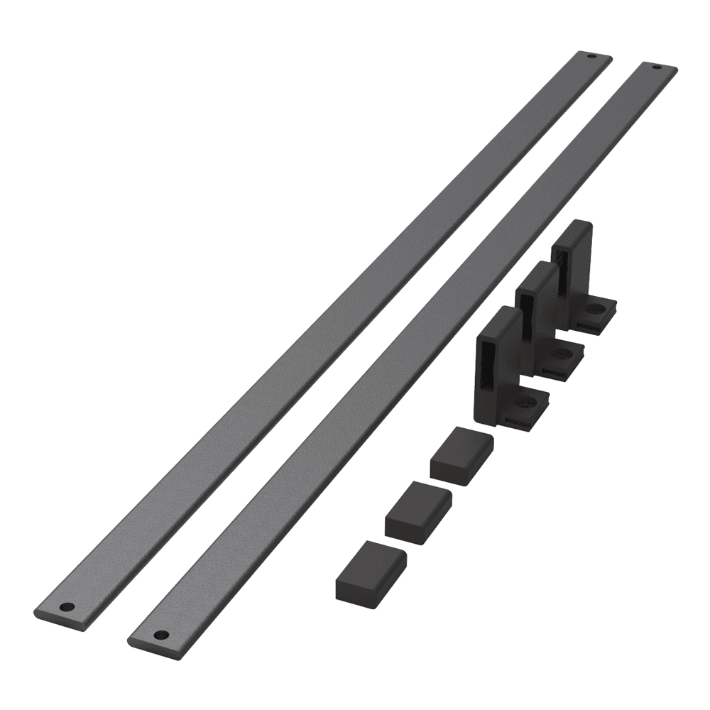 43-55/64" CONERO Shoe Fence, Black