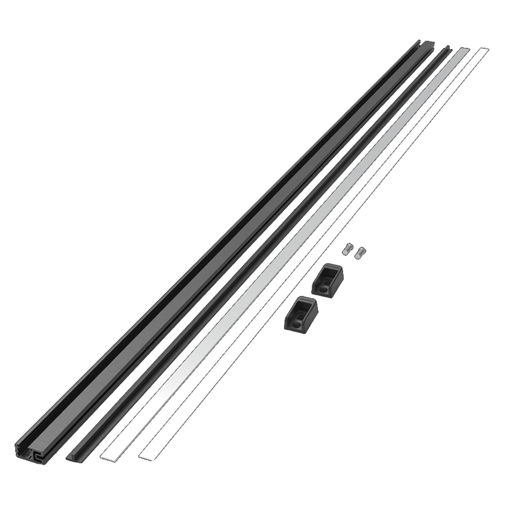 47-63/64" CONERO Closet Rod Set with LED Integration, Powder Black