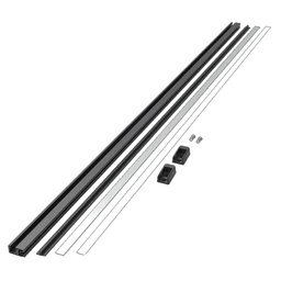 47-63/64" CONERO Closet Rod Set with LED Integration, Powder Black