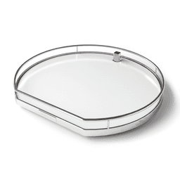 19-5/8" TWISTER 2-Tray Arena Classic Shelf Set for Corner Wall Cabinets, Chrome/White