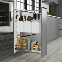 DISPENSA Base Pull-Out Frame Set, Silver, 24"-32" Height