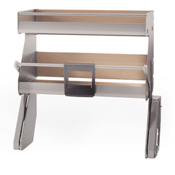iMove 2-Tray Pull-Down Shelf with Soft-Open/Soft-Close for 21" Cabinet Opening, Champagne/Maple