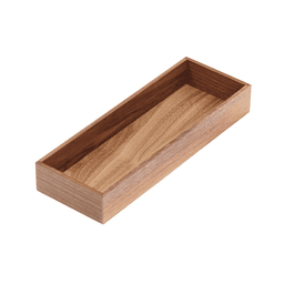 11-13/16" StraightLine Small Drawer Box Insert, Walnut