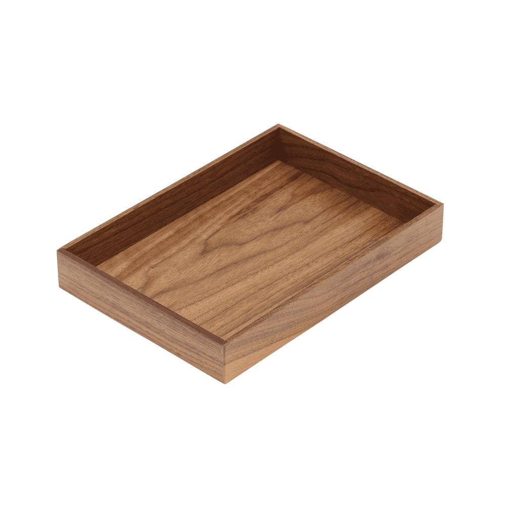 11-13/16" StraightLine Large Drawer Box Insert, Walnut