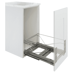 12-1/2" Wide Double Pull Out Frame Only, Silver